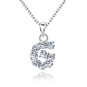 Necklace Silver G Shape SSLPE-G